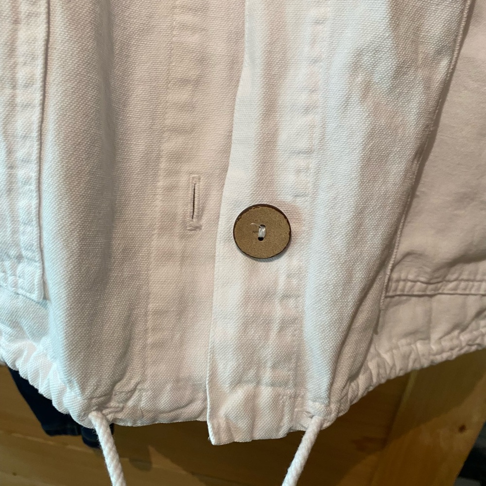 White linen/twill Jacket - Picture 4 of 9
